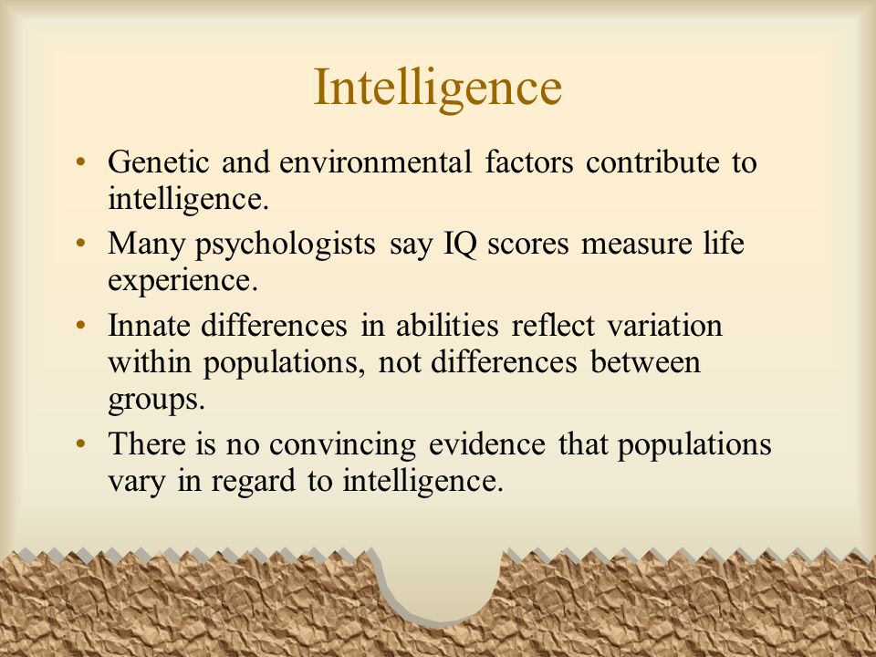 16 factors that influences people's intelligence